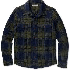 Outerknown Blue and Green Plaid Casual Button Down Shirt